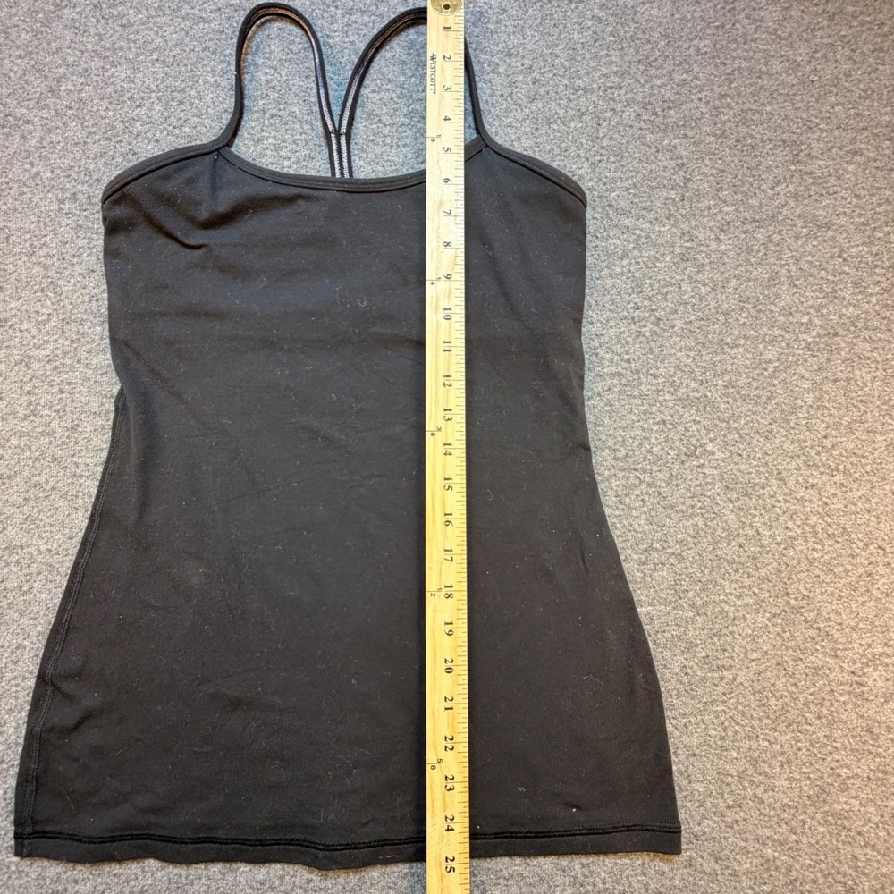 Lululemon Power Pose Tank Top Size 6 Black Slim Hip Length - Picture 7 of 7